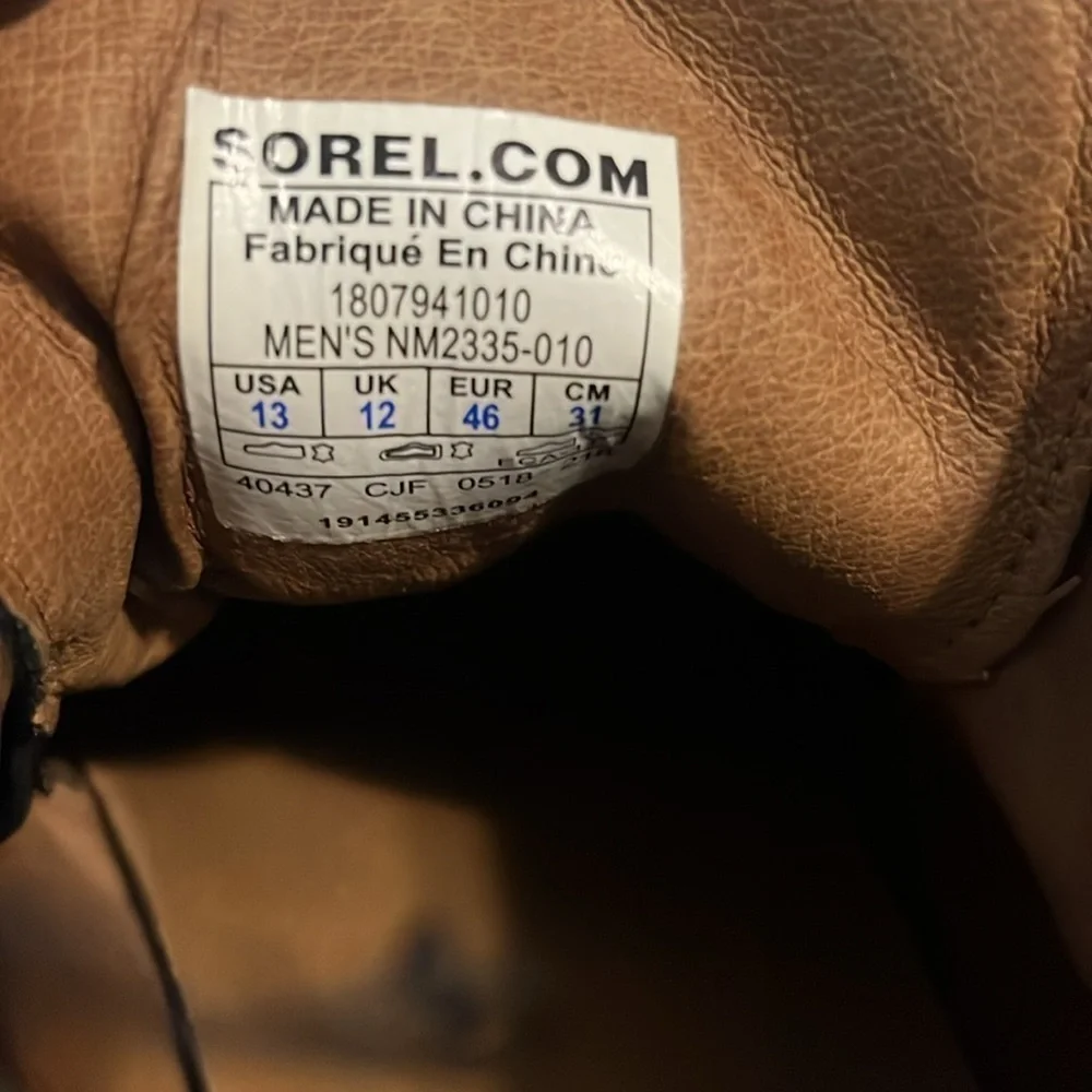Sorel Men's Black Ace Waterproof Leather Chukka Boots, Size 13 191455336070